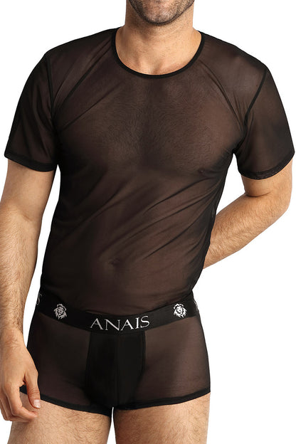 T-shirt homme tulle transparent Eros noir Anaïs for Men