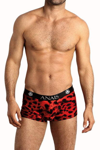 Boxer homme motif animal rouge et noir Savage Anaïs for Men