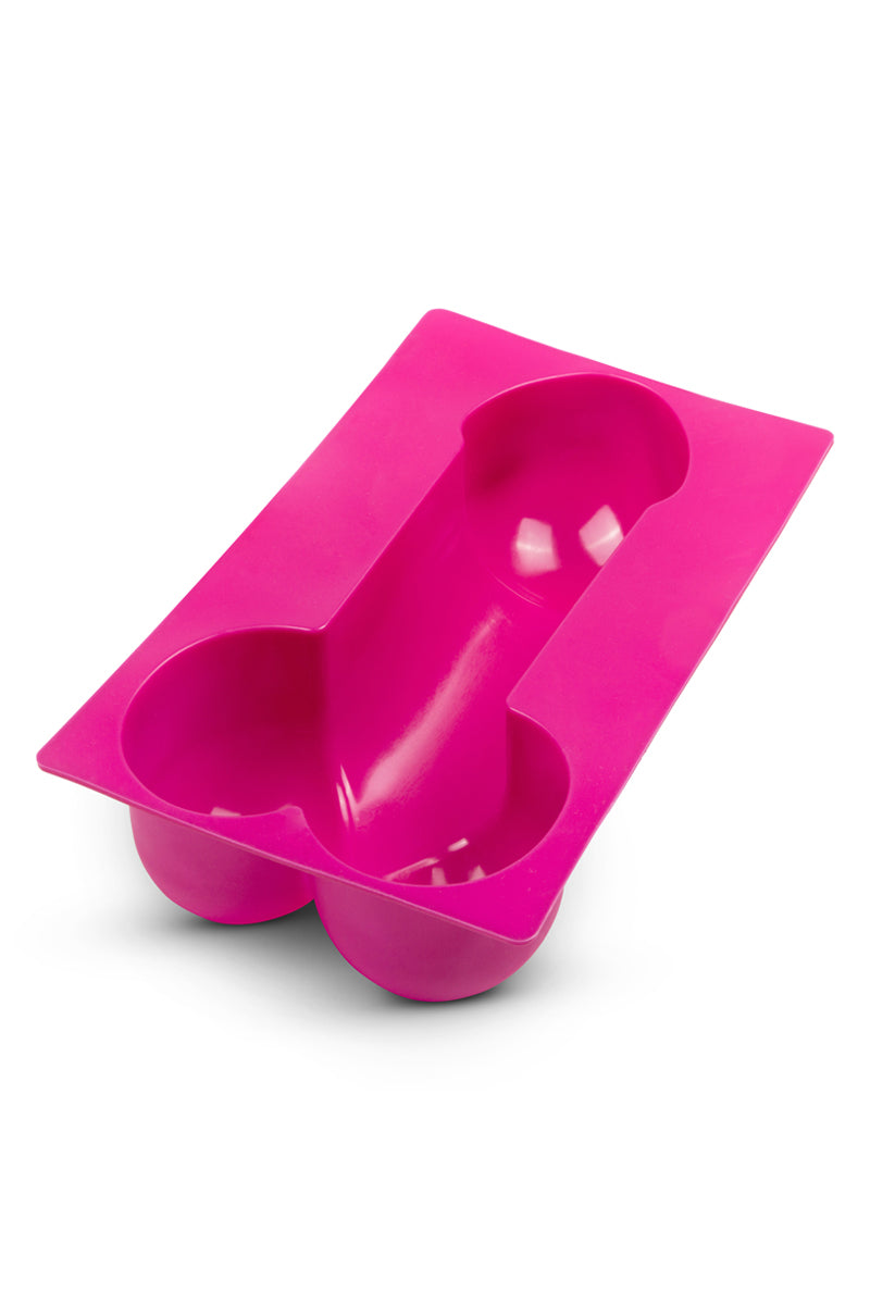 Moule de cuisson à gâteau en forme de pénis en érection de couleur rose