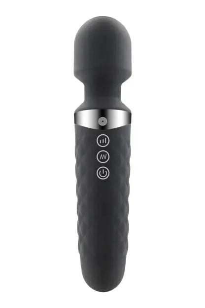 Baguette de massage avec poignée texturée, Vibromasseur wand noir est efficace