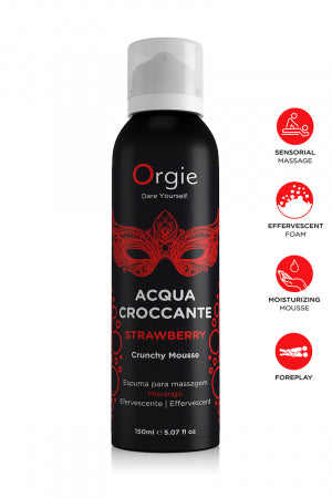 Mousse de massage effervescente Fraise 150ml · Orgie