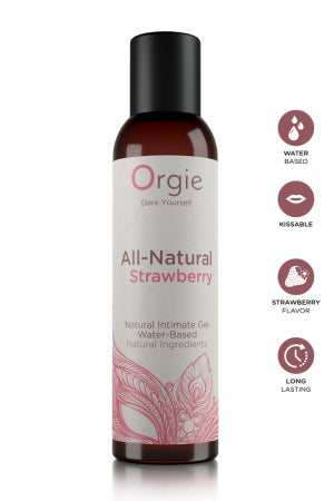 Gel intime naturel All Natural fraise 150ml · Orgie