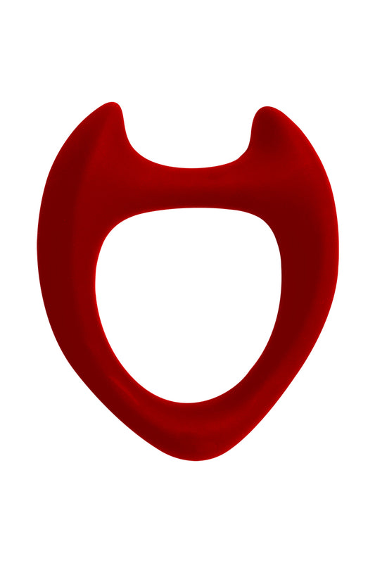 Cockring en silicone à cornes Toro rouge Wooomy