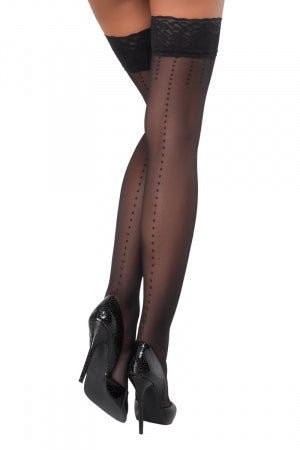 Bas autofixants noir Hold up 2 · Cotelli Legwear