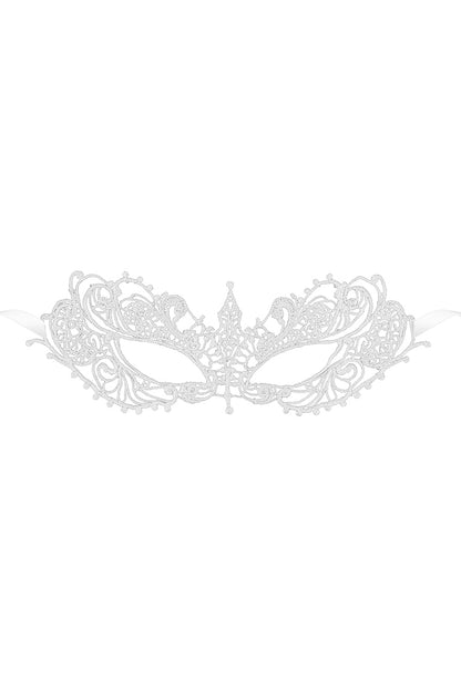 Loup en dentelle guipure Zenith blanc Maskarade