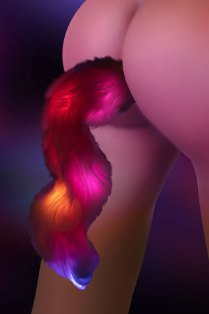 Plug anal Licorne avec queue lumineuse · Taboom
