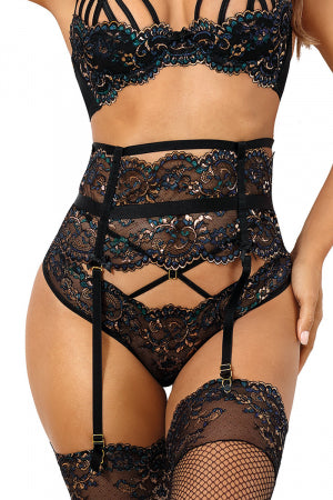 Porte-jarretelles dentelle Noir · Axami