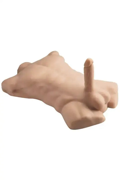 Jouet sexuel un torse d’un homme en chair et en os avec pénis interchangeable Masturbateur buste homme sur lollyDoll