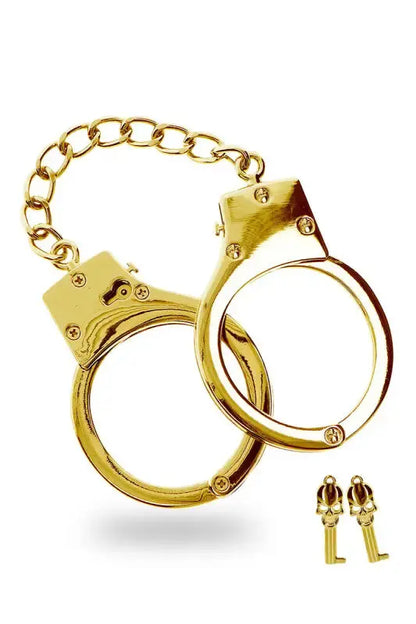Menottes BDSM plaquées or - Menottes dorées Taboom pour des jeux de rôle élégants et sophistiqués.