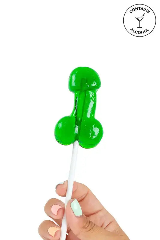 Image d'une sucette pénis goût mojito alcoolisée, un accessoire ludique et sexy par Secret Play.