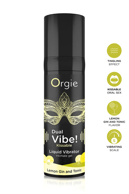 Gel stimulant effet vibrant saveur gin tonic citron Dual Vibe Orgie