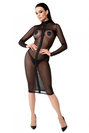 Robe mi-longue Ecstasy en tulle · Noir Handmade