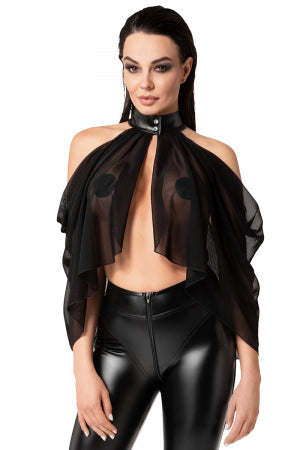 Bolero Opium en tulle · Noir Handmade