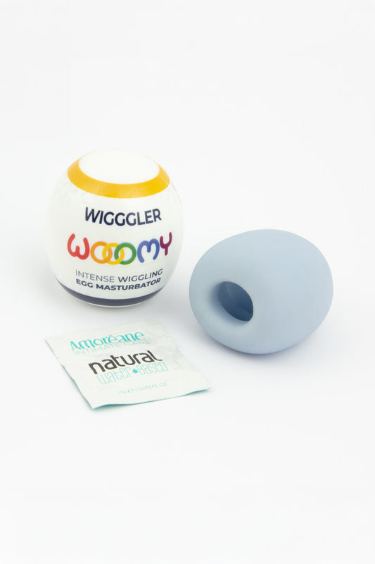 Masturbateur œuf texturé hyper extensible Wigggler Wooomy