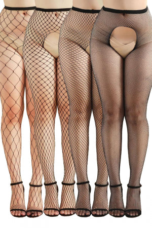 Pack 4 collants ouverts résille · J Lingerie