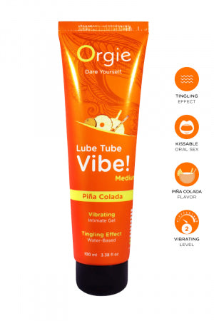 Lubrifiant Lube Tube Vibe (Medium) Pina Colada 100ml · Orgie
