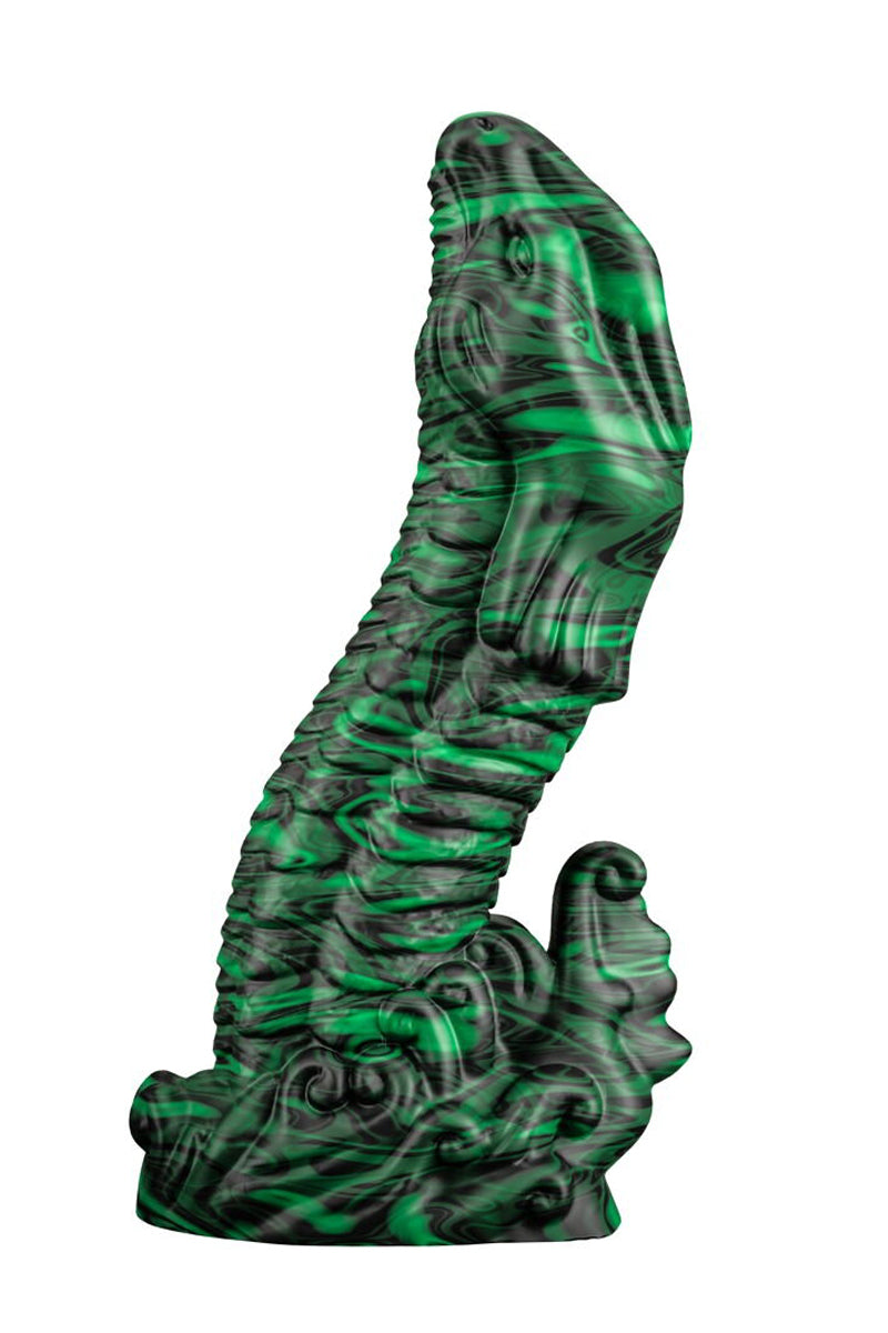 Gode lézard vert marbré en silicone Lizard Peak Beasty Cocks