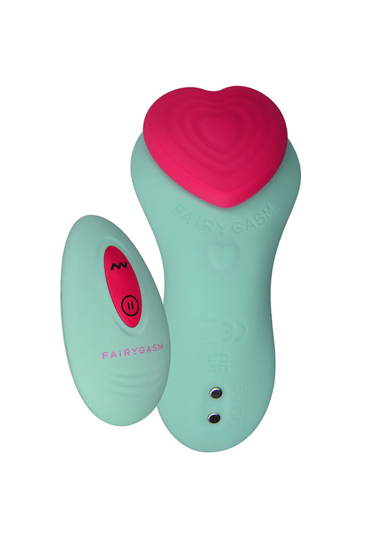 Stimulateur de culotte télécommandé HeartGem vert Fairygasm