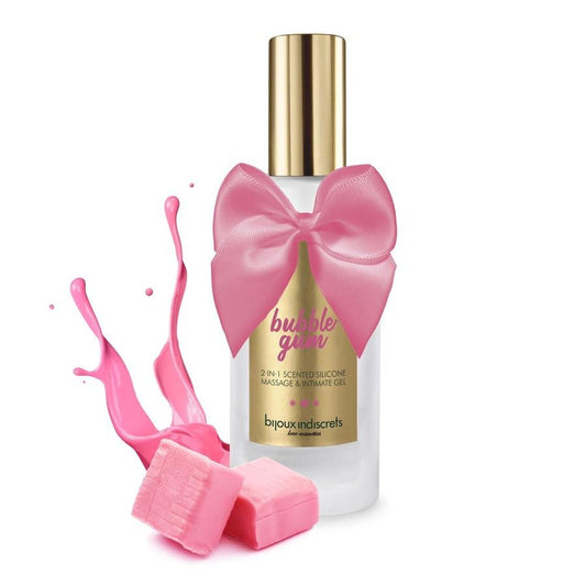 Gel 2 en 1 Intime et massage silicone Bubble gum 100 ml · Bijoux Indiscrets