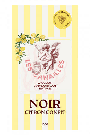 Chocolat noir citron confit Tablette 100g · Les canailles