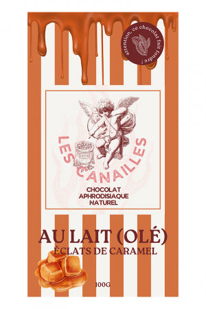 Chocolat au lait éclats de caramel Tablette 100g · Les canailles
