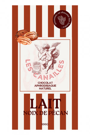 Chocolat au lait noix de pécan Tablette 100g · Les canailles