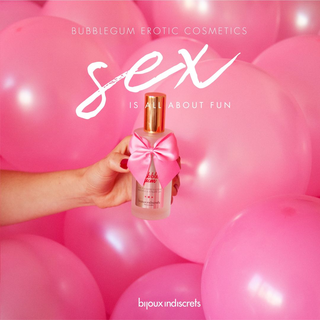 Gel 2 en 1 Intime et massage silicone Bubble gum 100 ml · Bijoux Indiscrets · vue 2