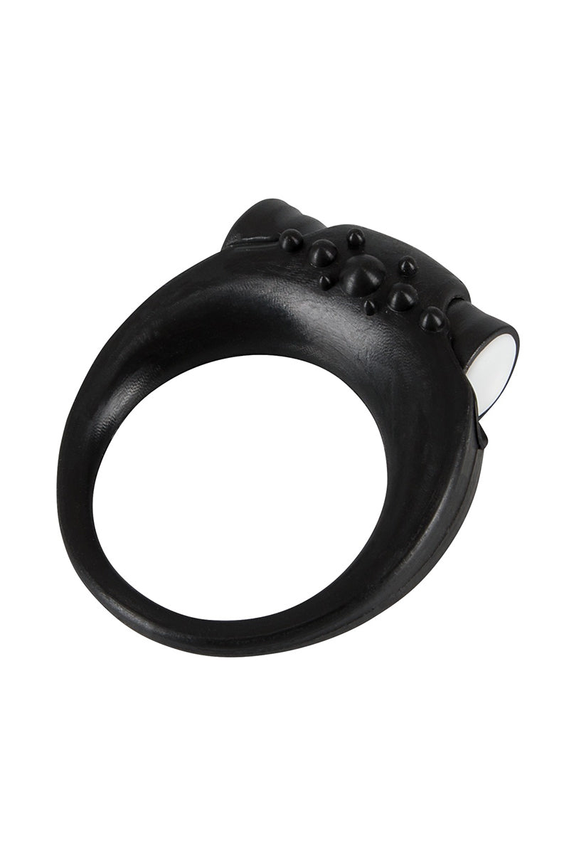 Cockring vibrant en silicone avec mini vibro noir Sweet Smile