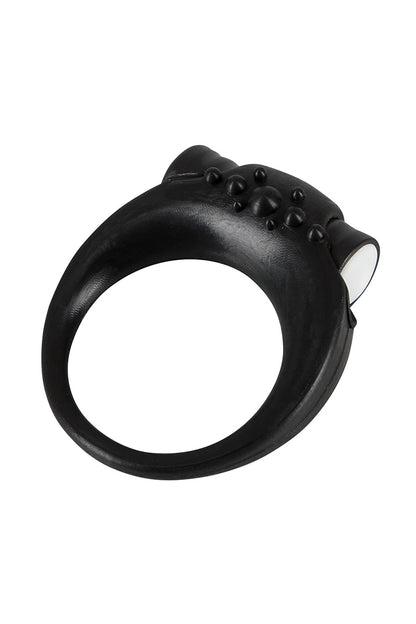 Cockring vibrant en silicone avec mini vibro noir Sweet Smile