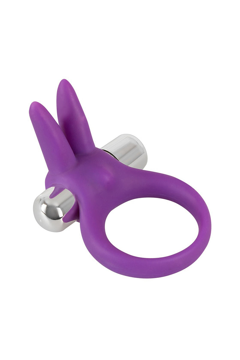 Cockring vibrant rabbit en silicone soyeux Sweet Smile