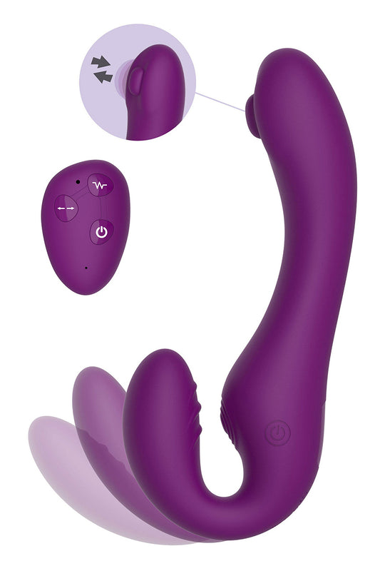 Gode vibrant strapless pulsatile télécommandé Xocoon