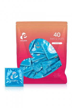 40 préservatifs Ribs and Dots · Easyglide