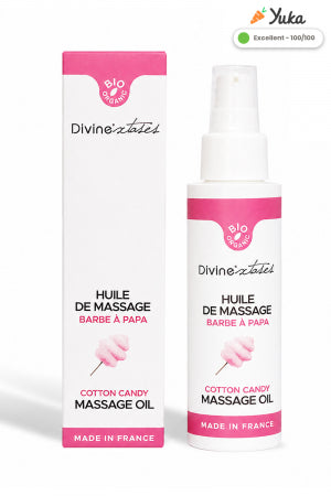 Huile de massage BIO barbe à papa · Divinextases