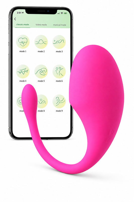 Œuf vibrant connecté rechargeable Luvegg magenta DIK