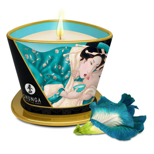 Bougie de massage lueur et caresses Sensual Fleurs des îles · Shunga