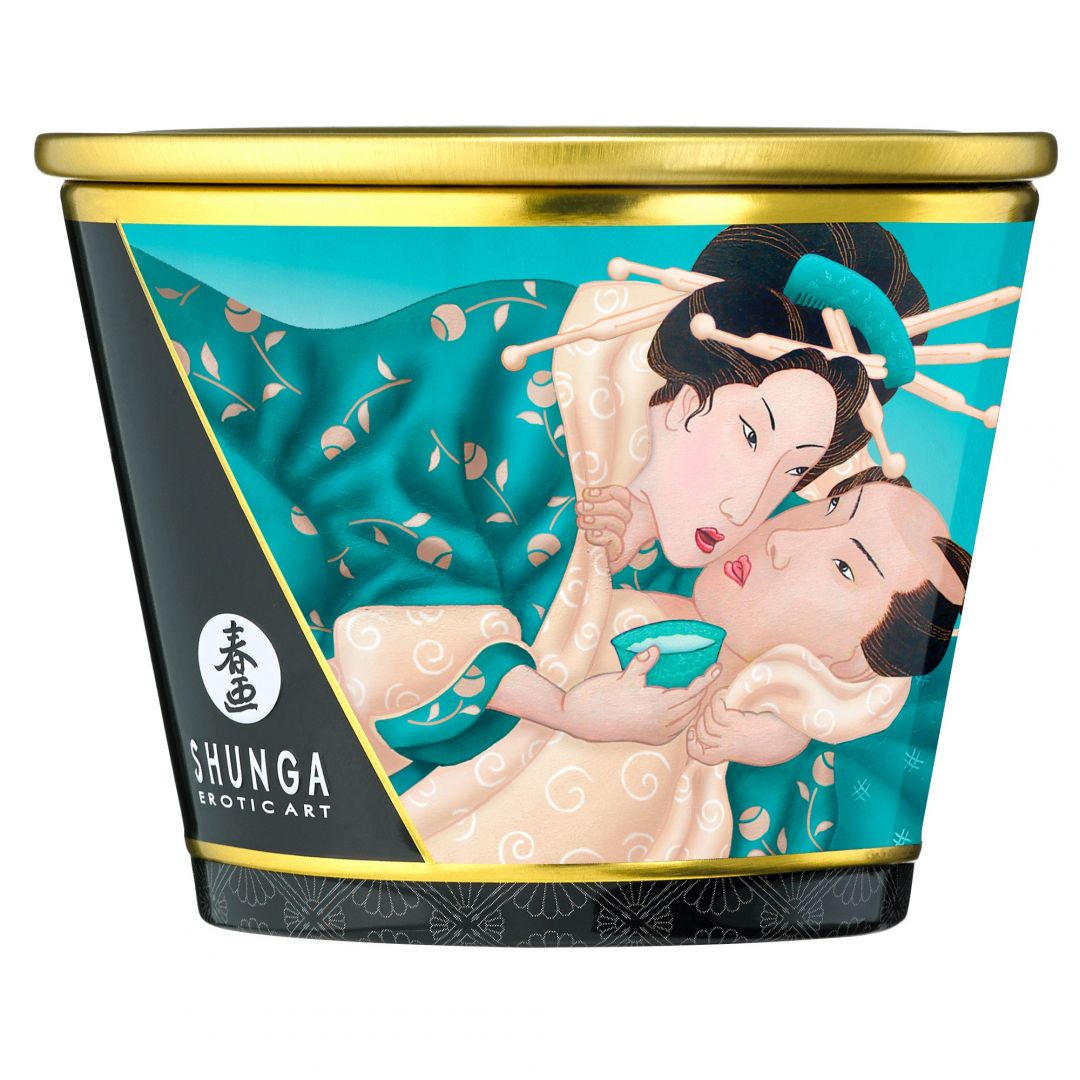 Bougie de massage lueur et caresses Sensual Fleurs des îles · Shunga · vue 2
