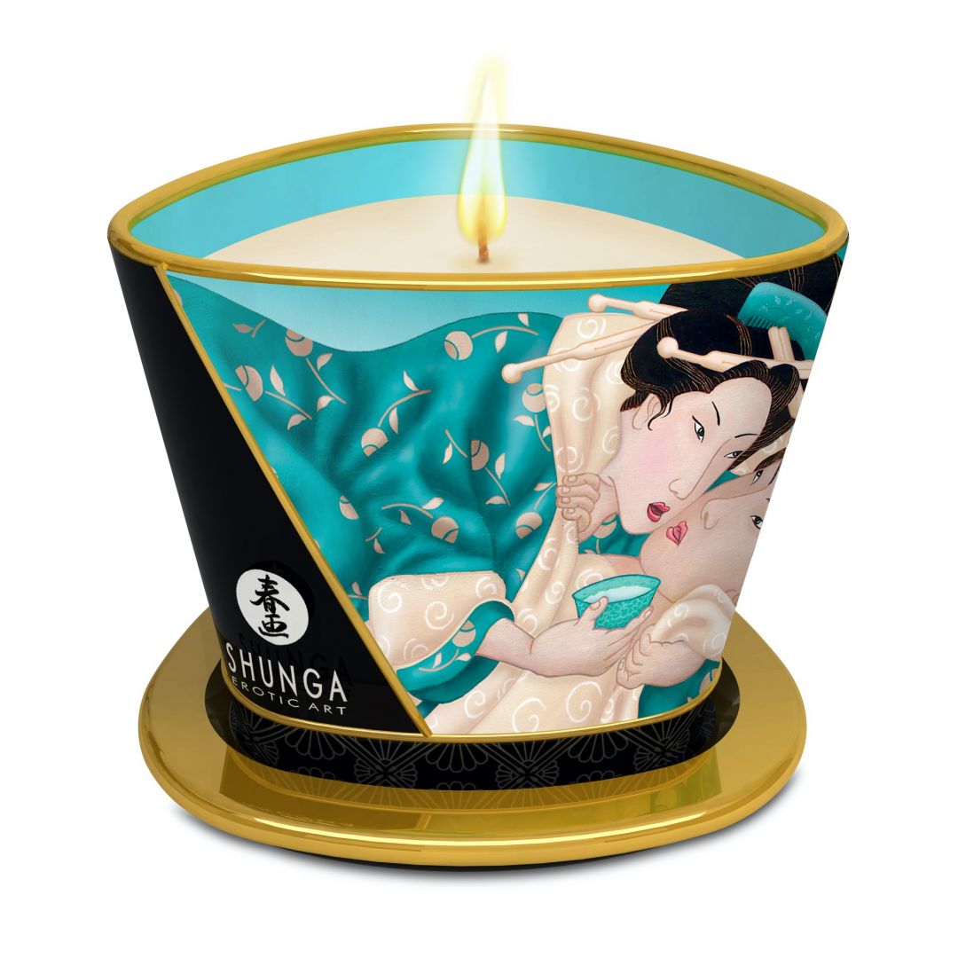 Bougie de massage lueur et caresses Sensual Fleurs des îles · Shunga · vue 3