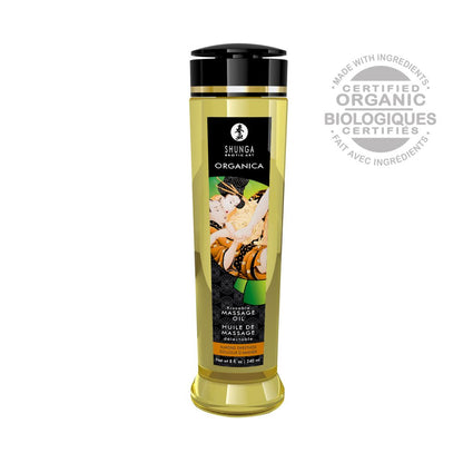 Huile de massage organique Douceur d'amande 240 ml · Shunga