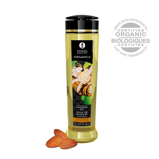 Huile de massage organique Douceur d'amande 240 ml · Shunga · vue 2