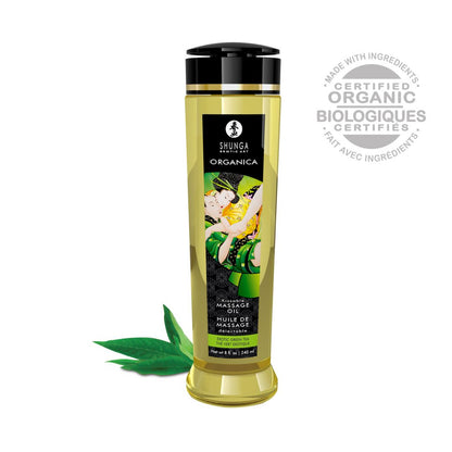 Huile de massage organique Thé vert 240 ml · Shunga · vue 2