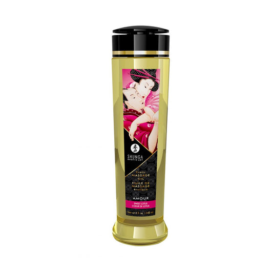 Huile de massage érotique Coeur de Lotus 240 ml · Shunga