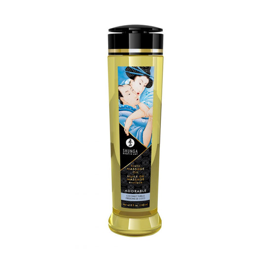 Huile de massage érotique Adorable Frissons de coco 240 ml · Shunga