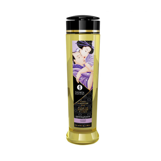 Huile de massage érotique Sensation Lavande 240 ml · Shunga