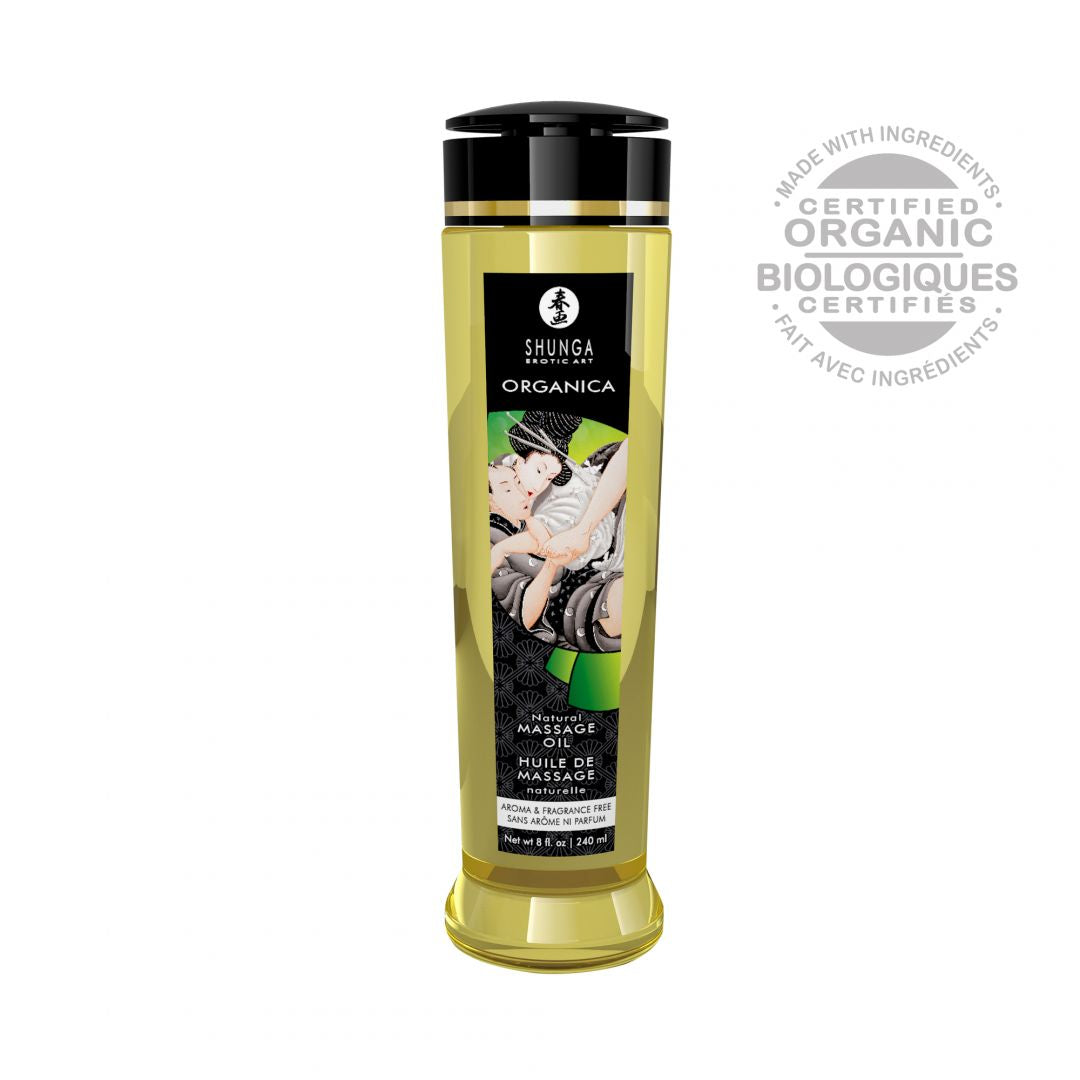 Huile de massage organique Neutre 240 ml · Shunga