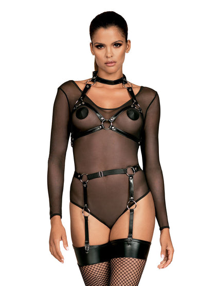 Harnais Soutien-gorge Noir · Obsessive · vue 3