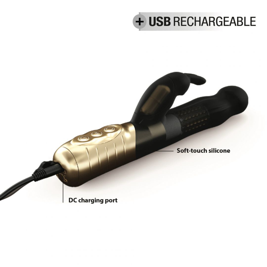 Vibromasseur Baby Rabbit 21 cm 2.0 Noir et Or · Dorcel · vue 4