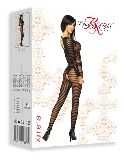 Ximena Bodystocking Noir · Beauty Night · vue 5