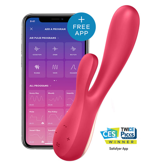 Vibromasseur connecté Mono Flex Rouge · Satisfyer