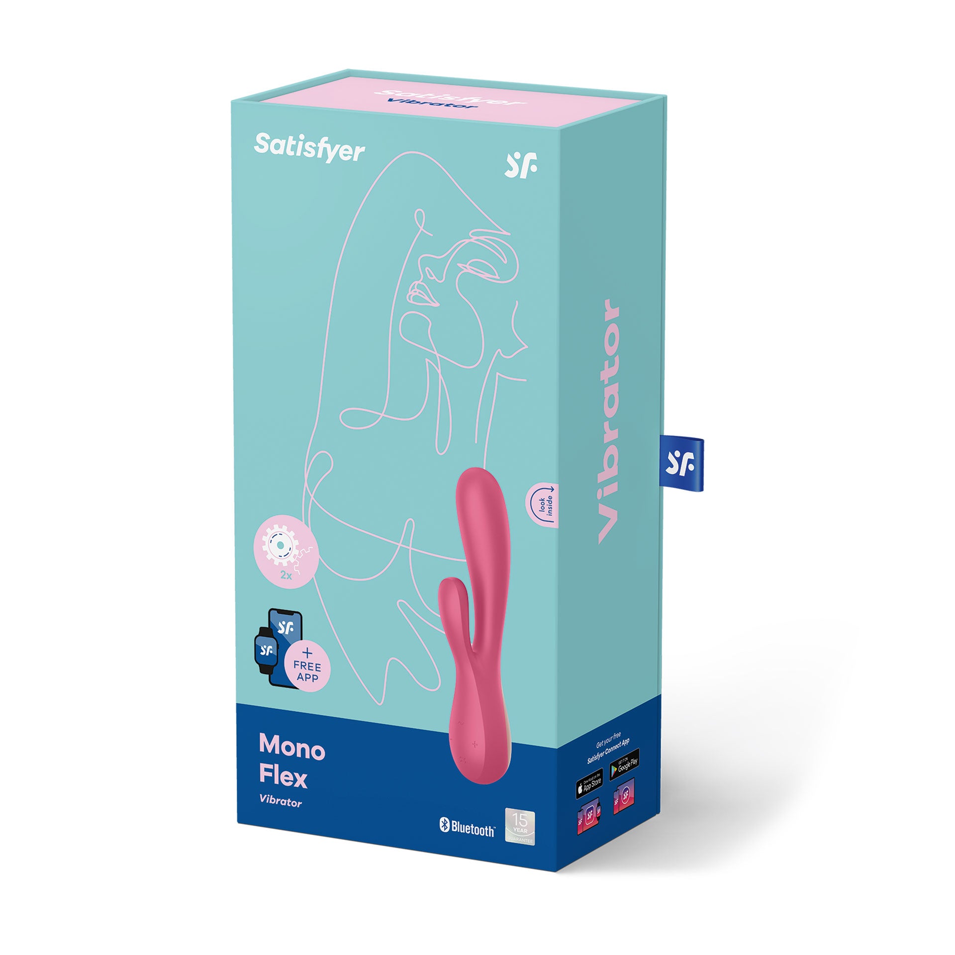 Vibromasseur connecté Mono Flex Rouge · Satisfyer · vue 4