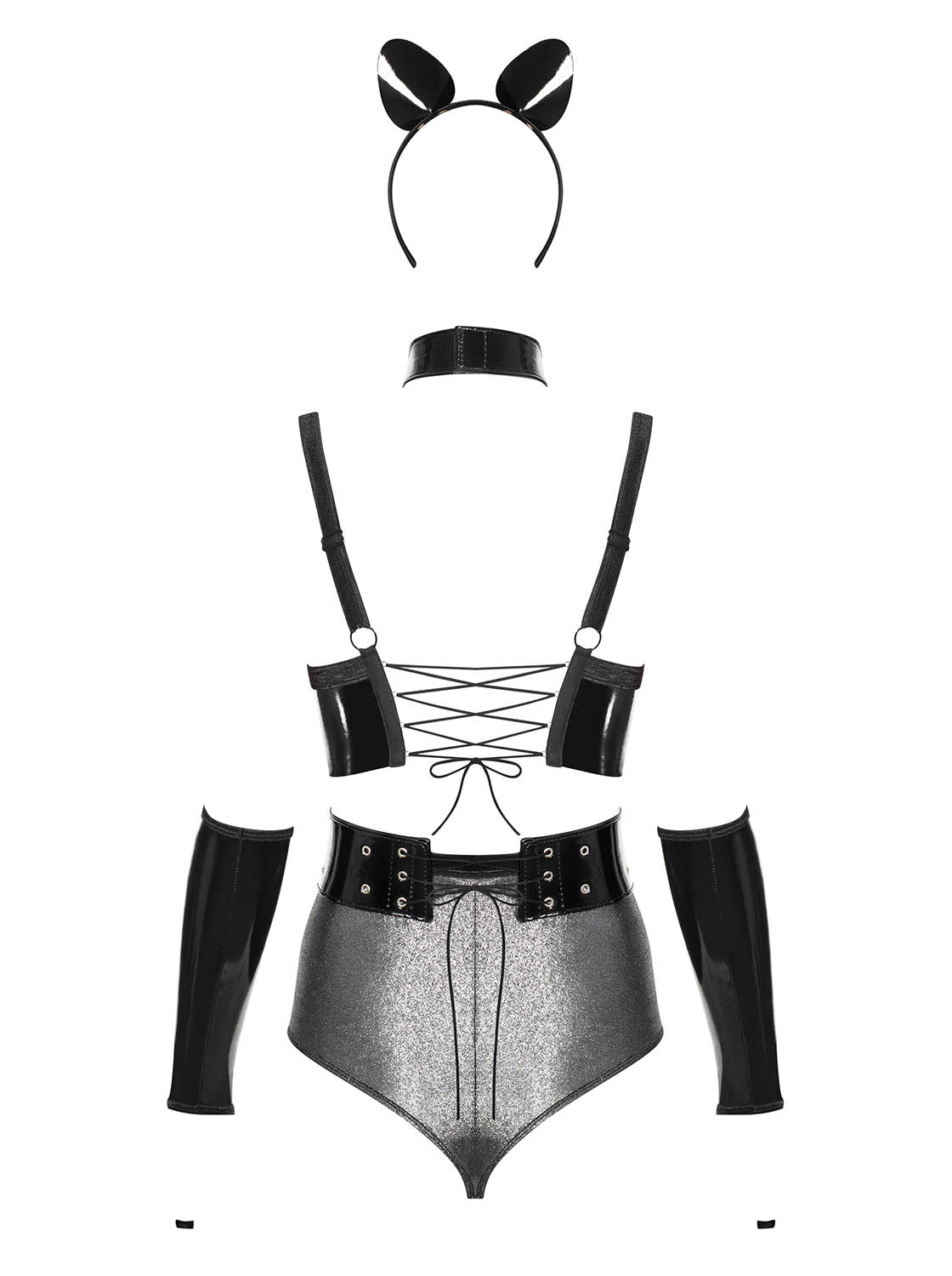 Silveria Ensemble 6 pcs Argent et Noir · Obsessive · vue 5